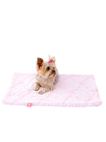 Blanket, Embroidered Roses in Pale Pink