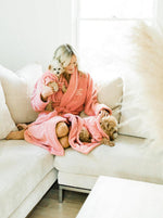 Embroidered Plush Robe