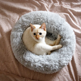 Load image into Gallery viewer, Kitty Kasa Plush Donut Cat Bed