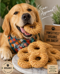 Load image into Gallery viewer, Organic Apple Peanut Butter Dog Donuts Dog Treats