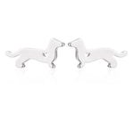 Dachshund Heart Earrings