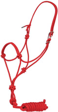 Load image into Gallery viewer, Jeffers Easy-On Clip Nylon Rope Horse Halter with Lead