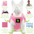 Load image into Gallery viewer, EcoBark Step In Dog Harness - XXXS to Small Breeds- Reflective Soft Mesh Harness for Teacup, Small Dogs and Puppies / Baby Pink
