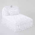 Load image into Gallery viewer, Hello Doggie Enchanted Nights Dog Faux Fur Satin Crystal Handmade Bed