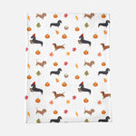 Lightweight Fall Dachshunds Minky Blanket