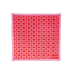 Red and pink silk twill scarf