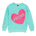 Load image into Gallery viewer, Found My Animal Big Full Heart Sweatshirt, Aqua + Fuchsia