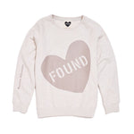 Found My Animal Big Full Heart Sweatshirt, Heather + Gray