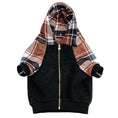 Load image into Gallery viewer, Frenchie Dog Hoodie - Cocoa Plaid