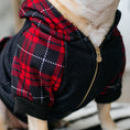 Load image into Gallery viewer, Frenchie Dog Hoodie - Red Tartan