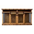 Load image into Gallery viewer, Oasis Large Dog Rustic Wood Kennel in Medium Wax