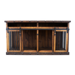 Oasis Large Dog Wood Kennel Dark Wax