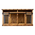 Load image into Gallery viewer, Oasis Large Dog Rustic Wood Kennel in Medium Wax - Southlake Paws