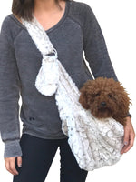 Furbaby Adjustable Sling Bag, Frosted Snow Leopard