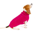 Load image into Gallery viewer, Hot Pink Alpaca Cable Knit Dog Sweater