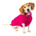 Load image into Gallery viewer, Hot Pink Alpaca Cable Knit Dog Sweater