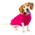 Load image into Gallery viewer, Hot Pink Alpaca Cable Knit Dog Sweater