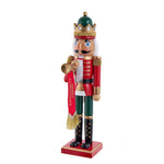 Kurt Adler charming 15-Inch Red and Green With Horn Nutcracker