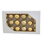 Kurt Adler 60-80MM Shiny and Matte Champagne Gold Glass Ball Ornaments, 20-Piece Set
