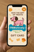 Load image into Gallery viewer, Dog Treat Gift Card | Perfect Gift for Dog Lovers & Dog Moms | PAWsitively Organic