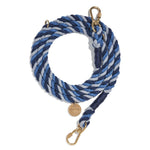 Gray, Blue, Navy Up-Cycled Rope Dog Leash by Found My Animal | Adjustable & Handcrafted