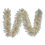 Kurt Adler 9-Foot Pre-Lit Clear Incandescent Iridescent Garland