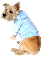 Velour Pullover Hoodie, Lt Blue