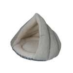 Kitty Kasa Hut Cat Bed Heathered Teal Grey