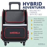 Hybrid Adventurer Pet Backpack with Removable Wheels and Telescopic Handle
