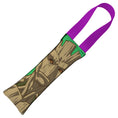 Load image into Gallery viewer, GUARDIANS OF THE GALAXY Dog Toy Squeaky Tug Toy - Groot Pose + GUARDIANS Shield Badge CLOSE-UP Green Purple - Purple Webbing