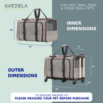 Katziela Rolling Rover Airline Compliant Expandable Wheeled Pet Carrier