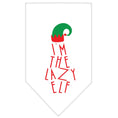 Load image into Gallery viewer, Christmas Pet and Dog Bandana Screen Printed, "I'm The Lazy Elf"