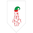 Load image into Gallery viewer, Christmas Pet and Dog Bandana Screen Printed, "I'm The Lazy Elf"