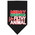 Load image into Gallery viewer, Christmas Pet and Dog Bandana, "Merry Christmas, Ya Filthy Animal"