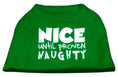Load image into Gallery viewer, Christmas Pet Dog & Cat Shirt Screen Printed, "Nice Until Proven Naughty"