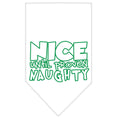 Load image into Gallery viewer, Christmas Pet and Dog Bandana Screen Printed, "Nice Until Proven Naughty"