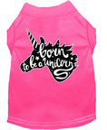 Load image into Gallery viewer, Pet Dog & Cat Shirt Screen Printed, "Born To Be A Unicorn"