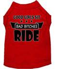 Load image into Gallery viewer, Pet Shirt "Good Girls Sit, Bad Bitches Ride"