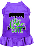 Load image into Gallery viewer, Halloween Pet Dress Screen Printed, "So Franken Cute"