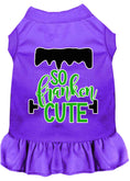 Load image into Gallery viewer, Halloween Pet Dress Screen Printed, "So Franken Cute"