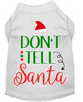 Load image into Gallery viewer, Christmas Pet Dog & Cat Shirt Screen Printed, "Don't Tell Santa"