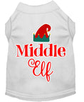 Load image into Gallery viewer, Christmas Pet Dog & Cat Shirt Screen Printed, "Middle Elf"