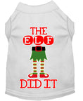 Load image into Gallery viewer, Christmas Pet Dog & Cat Shirt Screen Printed, "The Elf Did It"