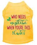Load image into Gallery viewer, Christmas Pet Dog & Cat Shirt Screen Printed, "Who Needs Mistletoe"