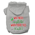 Load image into Gallery viewer, Christmas Pet Hoodie, "Who Needs Mistletoe When You're This Cute"
