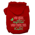 Load image into Gallery viewer, Christmas Pet Hoodie, "Who Needs Mistletoe When You're This Cute"