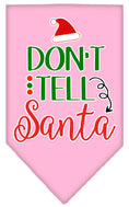 Load image into Gallery viewer, Christmas Pet and Dog Bandana Screen Printed, "Don't Tell Santa"