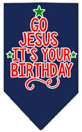 Load image into Gallery viewer, Christmas Pet and Dog Bandana, "Go Jesus, It's Your Birthday"