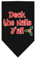 Load image into Gallery viewer, Christmas Pet and Dog Bandana Screen Printed, "Deck The Halls Y'all"