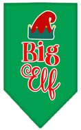 Load image into Gallery viewer, Christmas Pet and Dog Bandana Screen Printed, "Big Elf"
